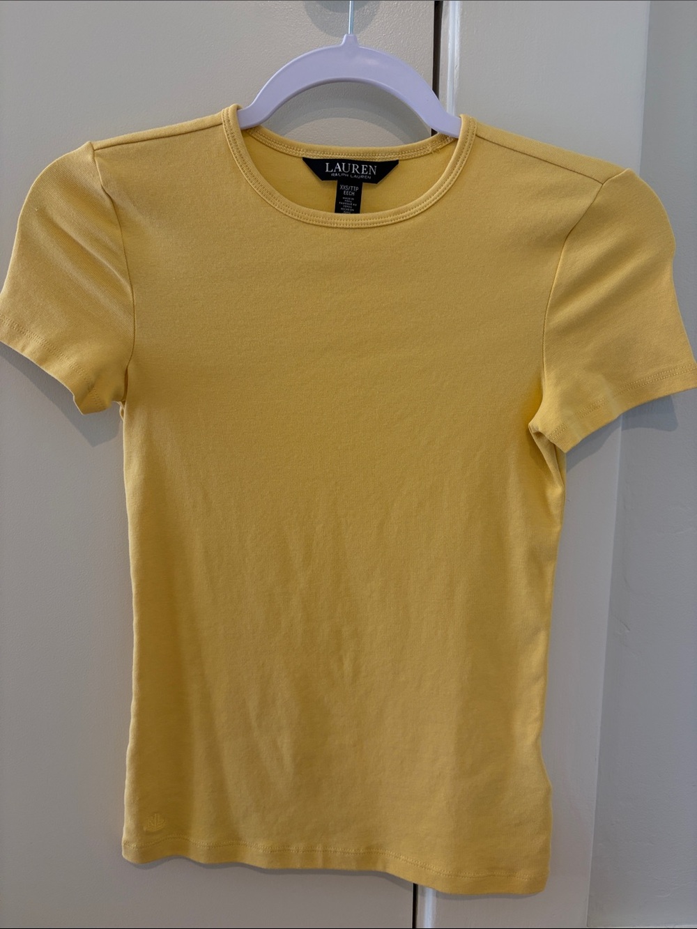 Lauren Ralph Lauren Sunny Yellow Short Sleeve Crewneck Top